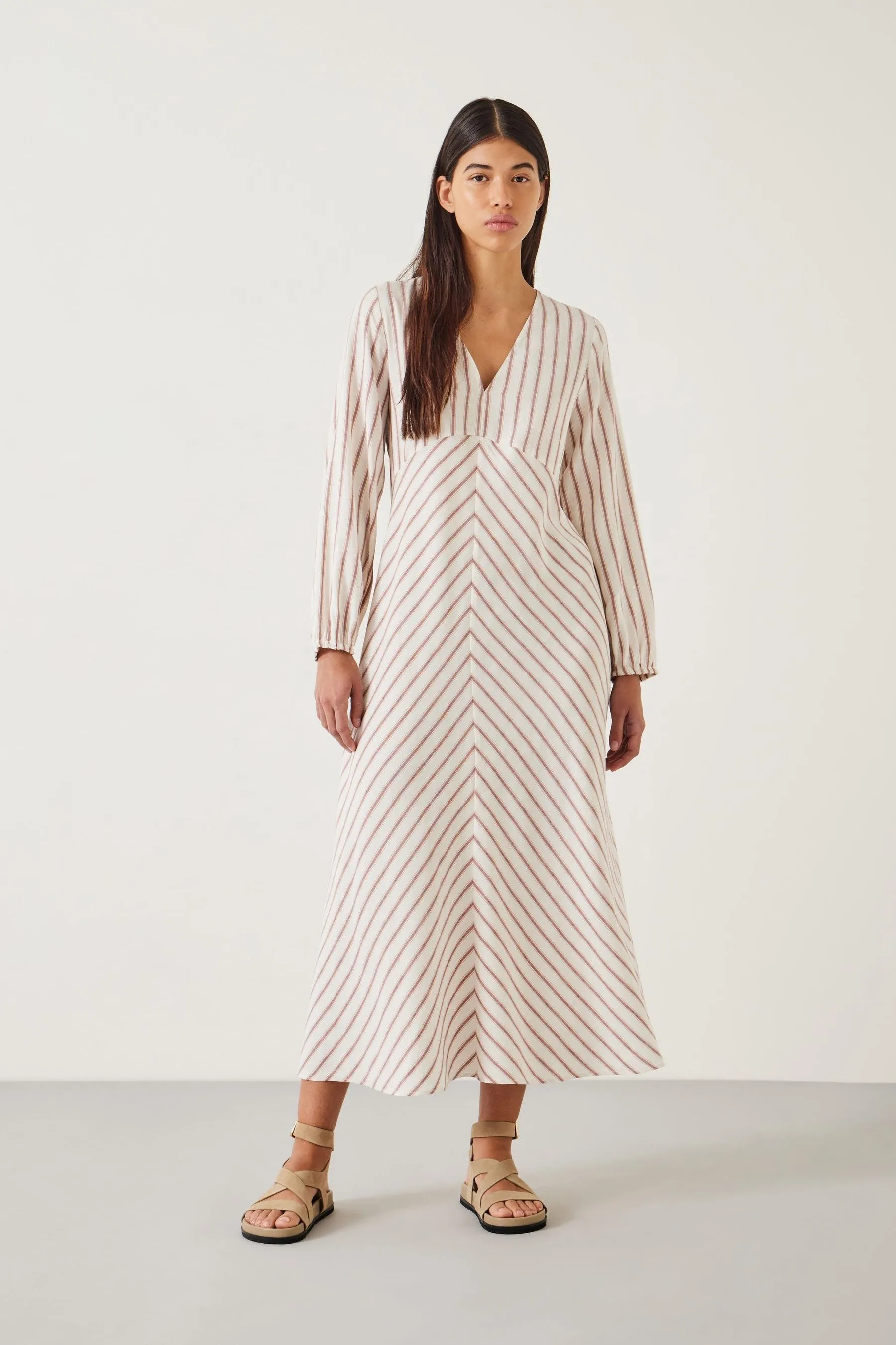 Hush Aine - Abito maxi A righe