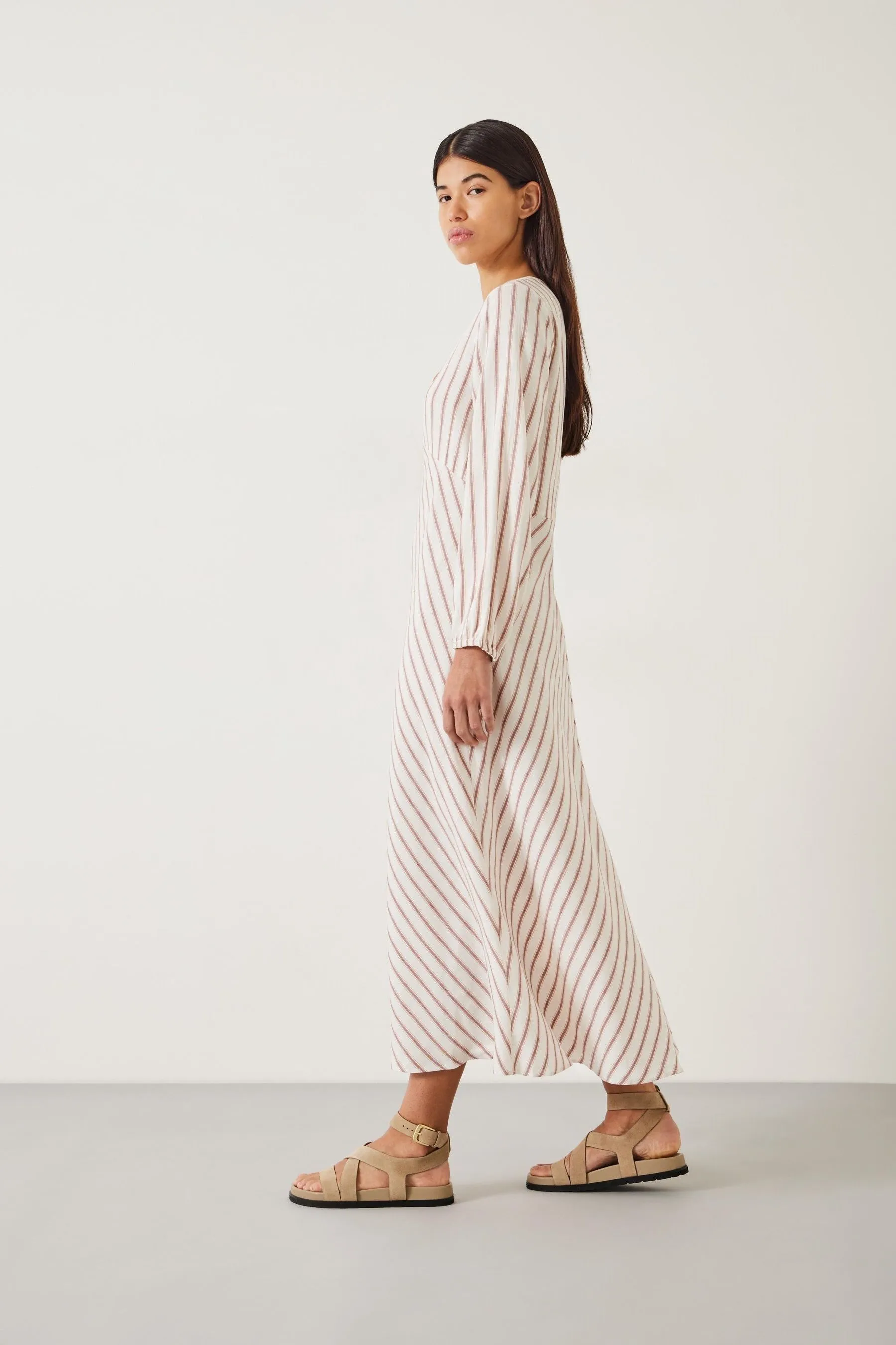 Hush Aine - Abito maxi A righe