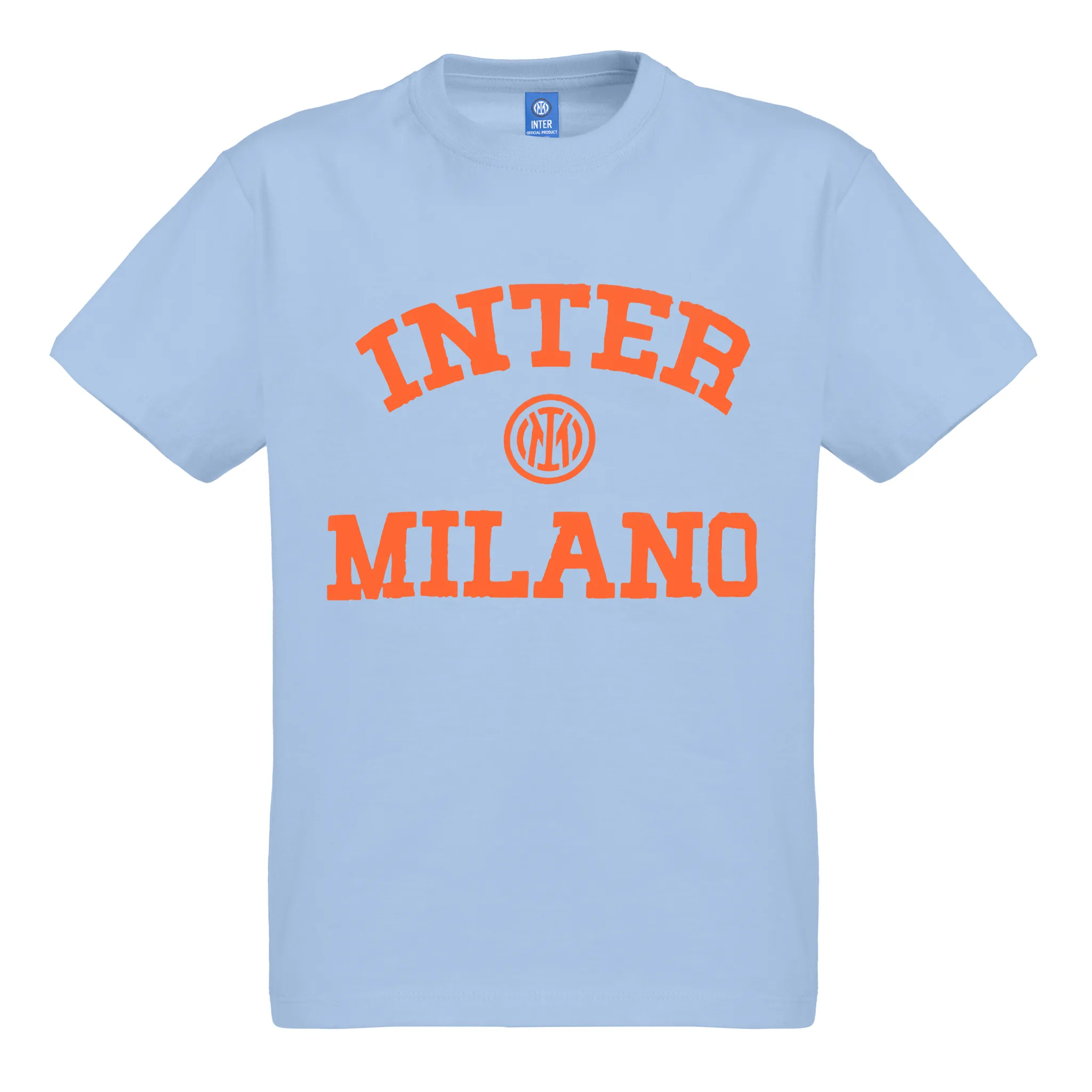 IM T-SHIRT COLLEGE FLUO BAMBINO AZZURRA