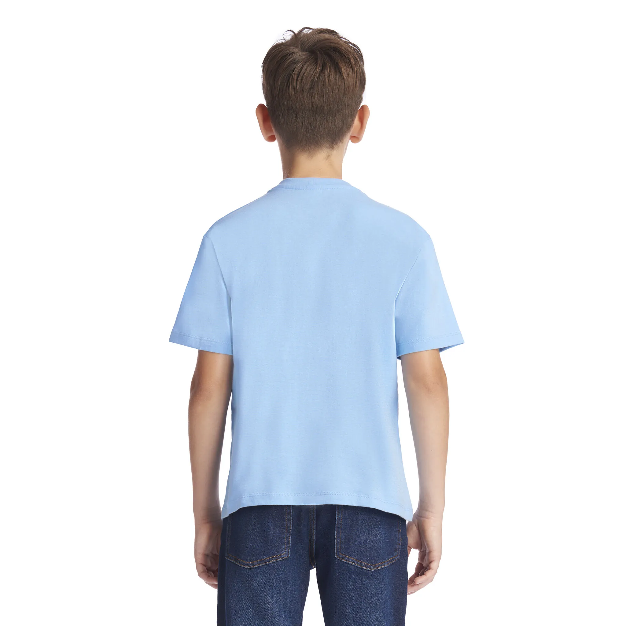 IM T-SHIRT COLLEGE FLUO BAMBINO AZZURRA