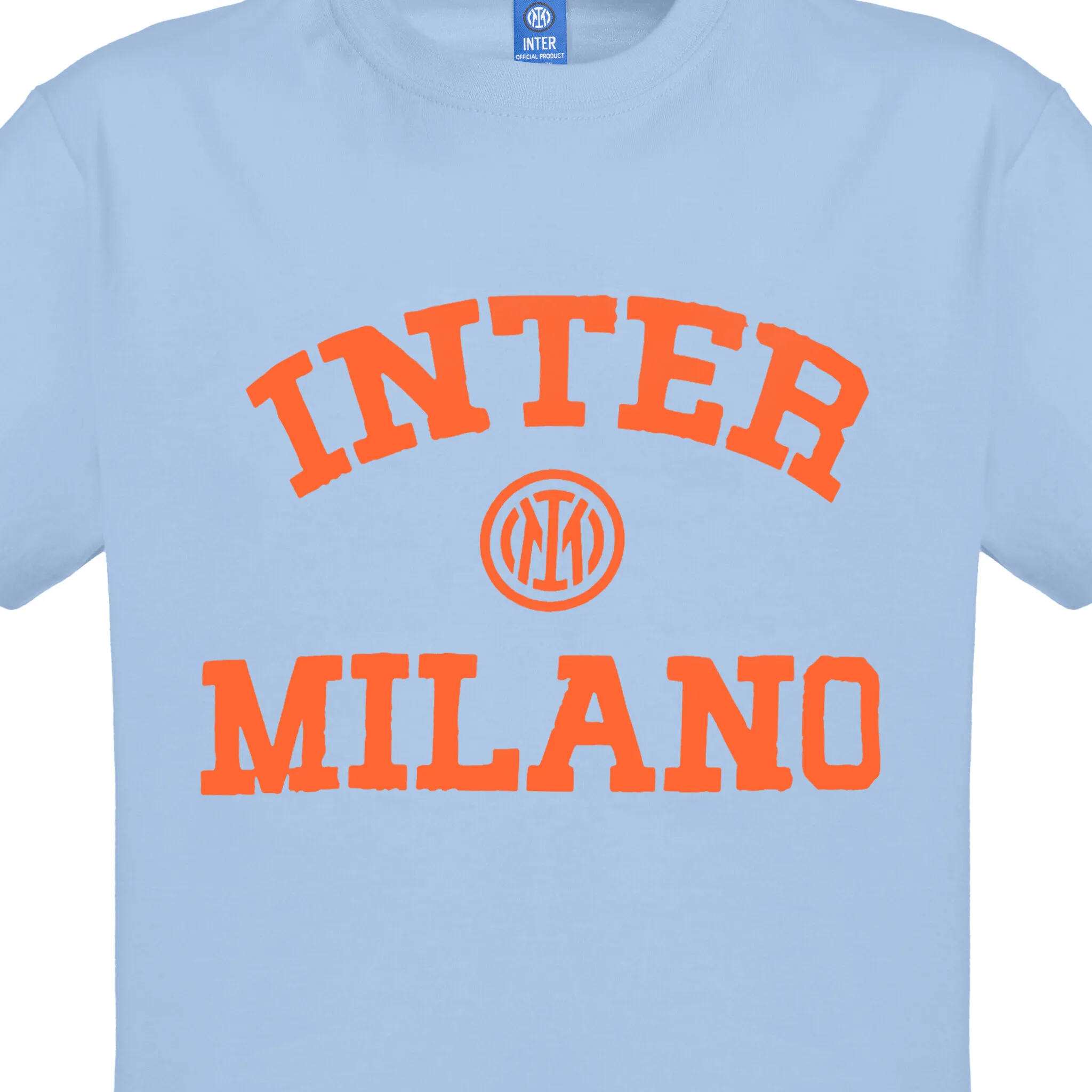 IM T-SHIRT COLLEGE FLUO BAMBINO AZZURRA
