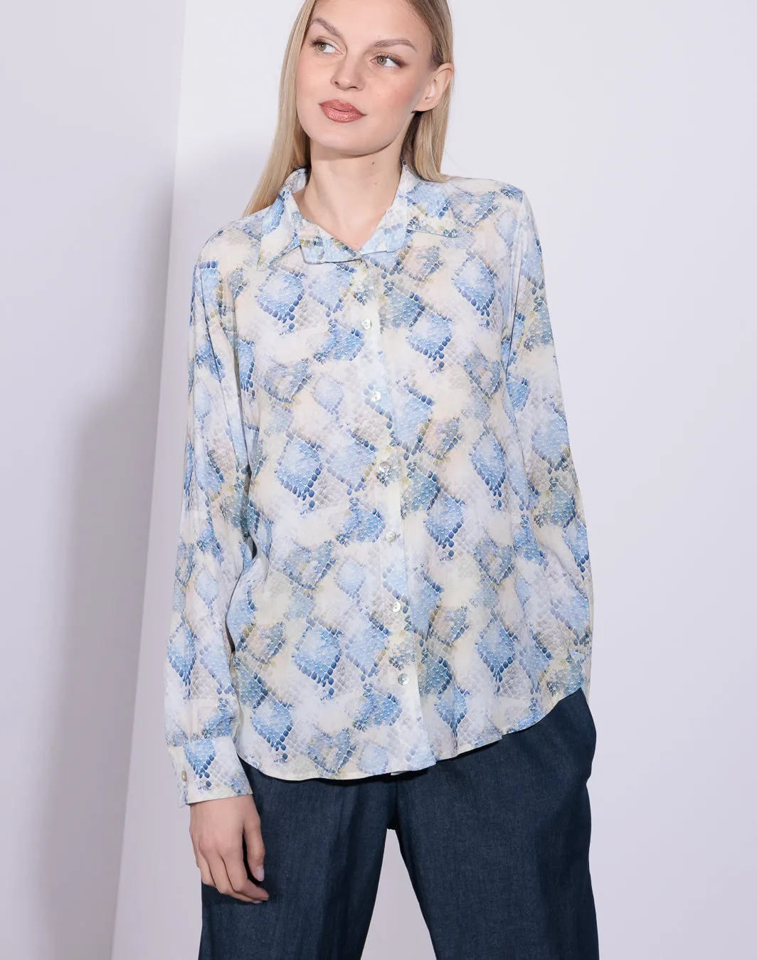 Imane - Camicia in georgette di viscosa