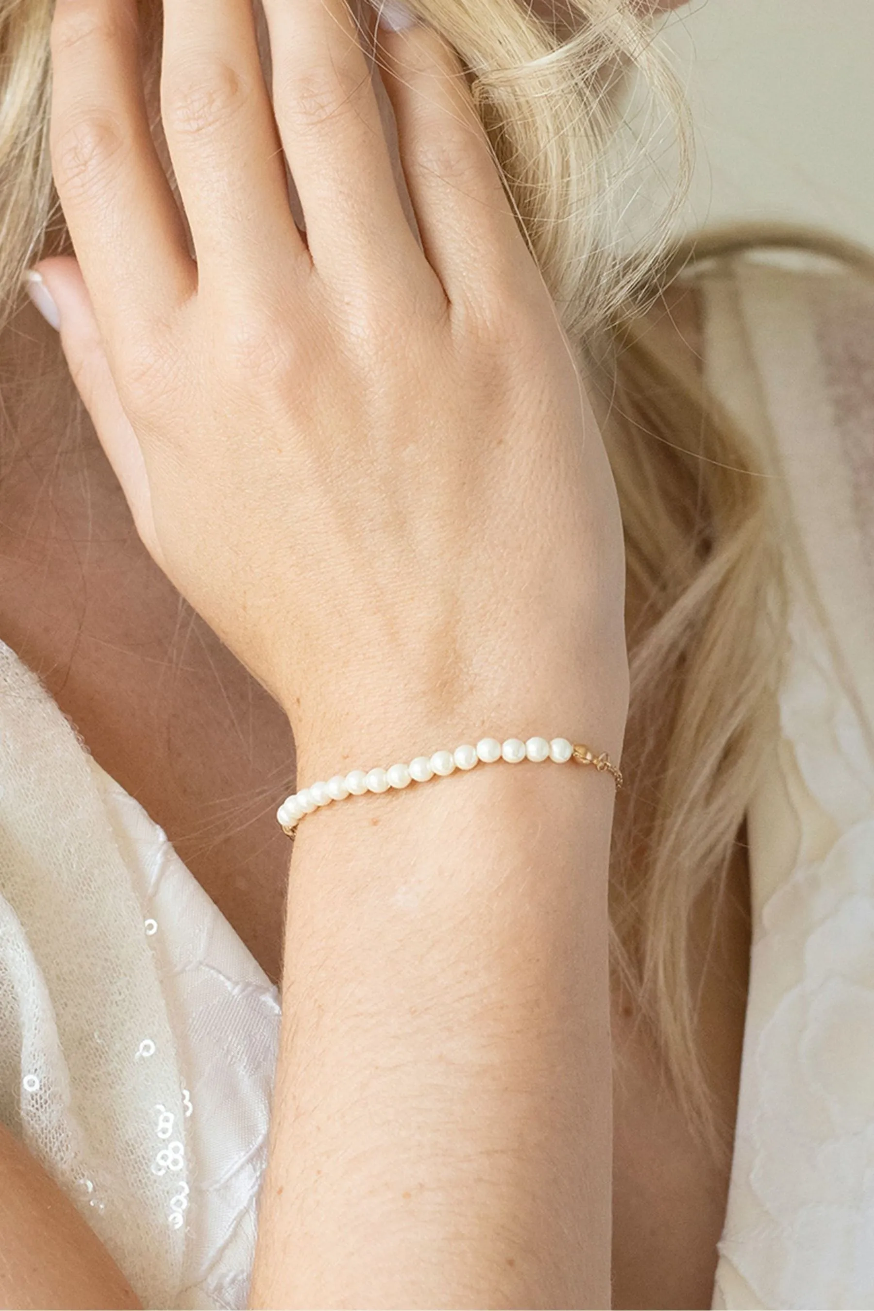 Ivory & Co Carlisle - Braccialetto con perle e fermacorda