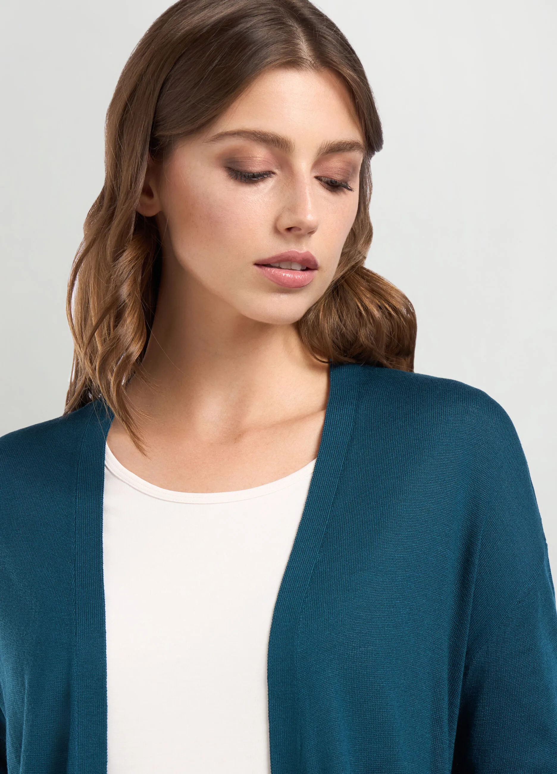 IWIE  Cardigan in misto viscosa aperto donna