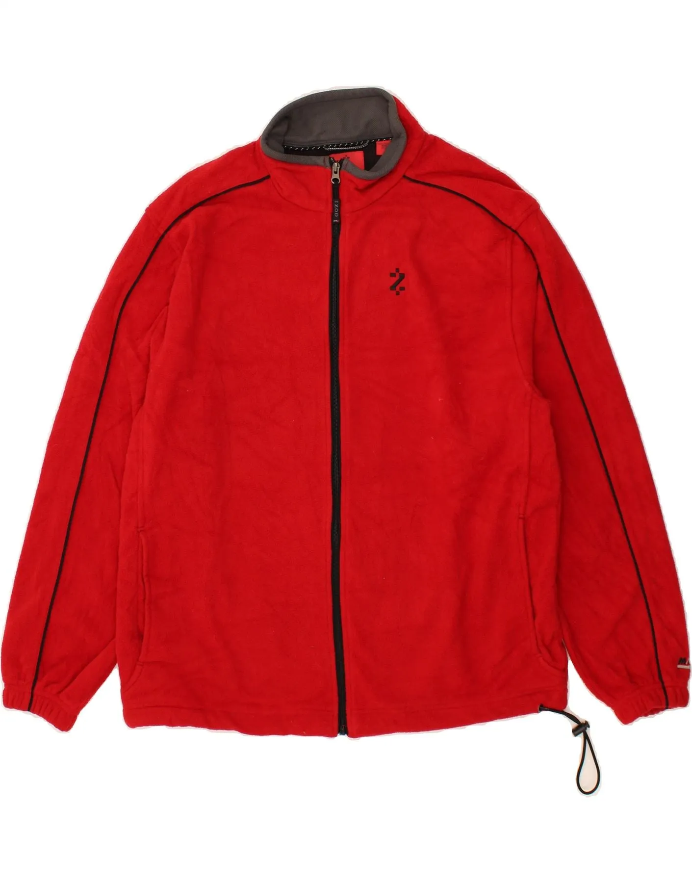 IZOD Mens Fleece Jacket UK 40 Large Red Polyester