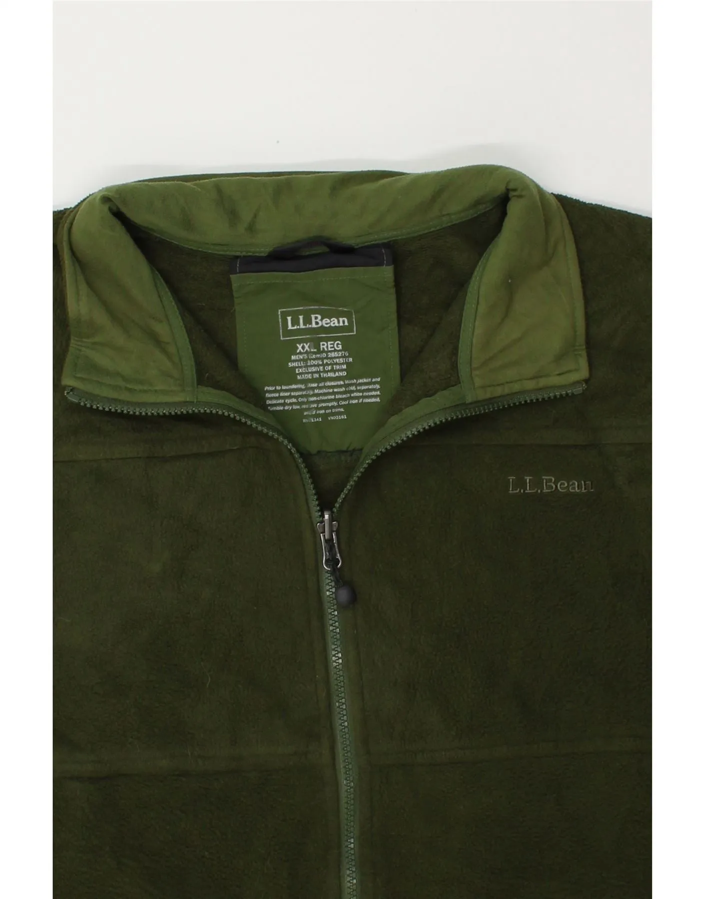IZOD Mens Fleece Jacket UK 44 2XL Green Polyester