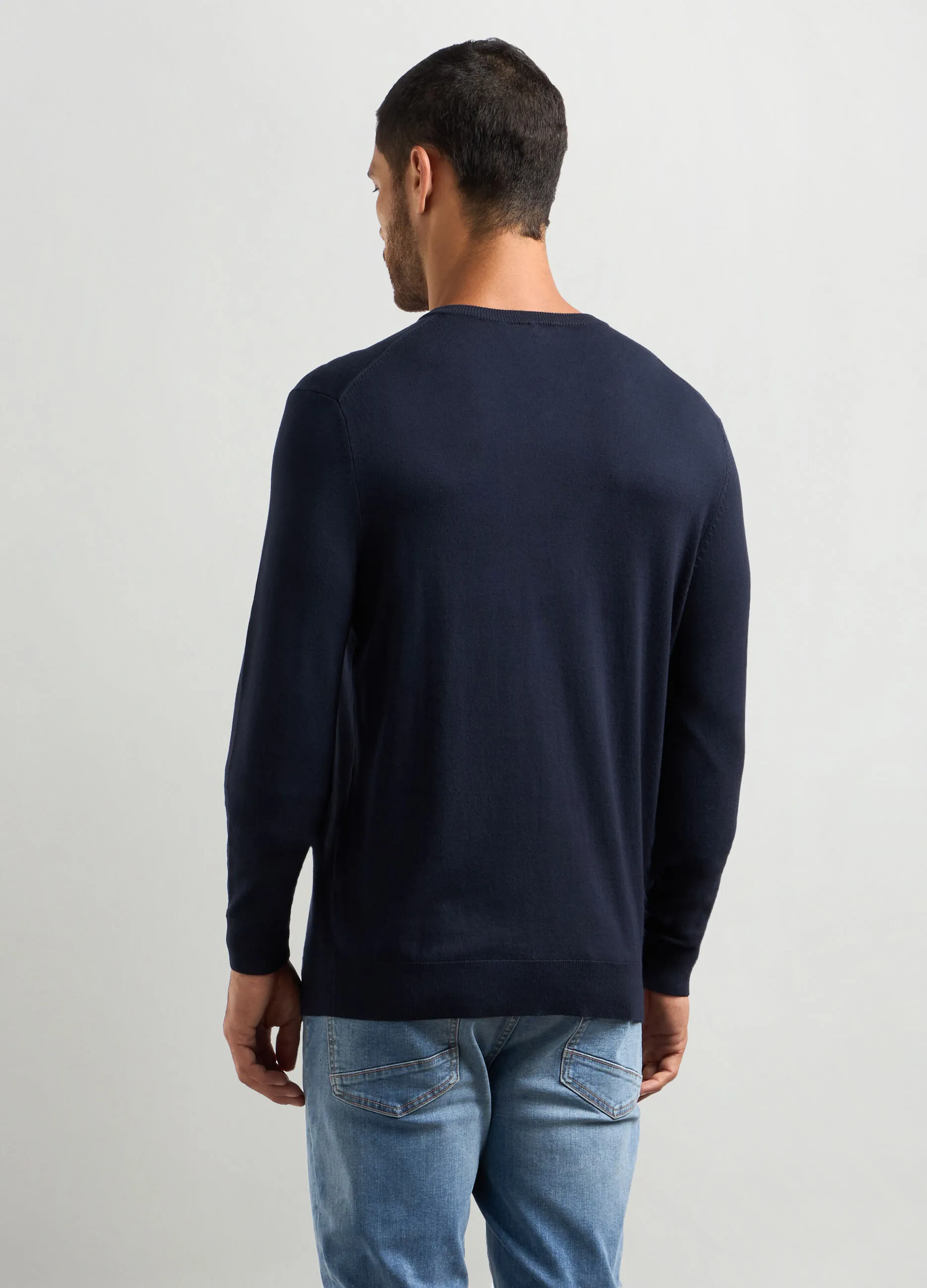 J. HART & BROS  Maglione collo a V maglia rasata uomo