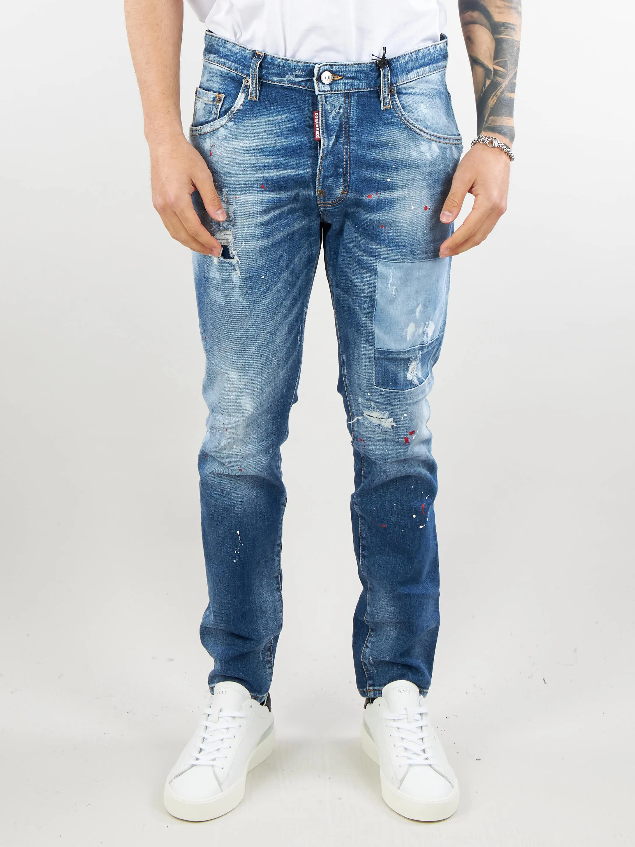 Jeans Medium Worn Out Booty Wash Skater Jeans Dsquared