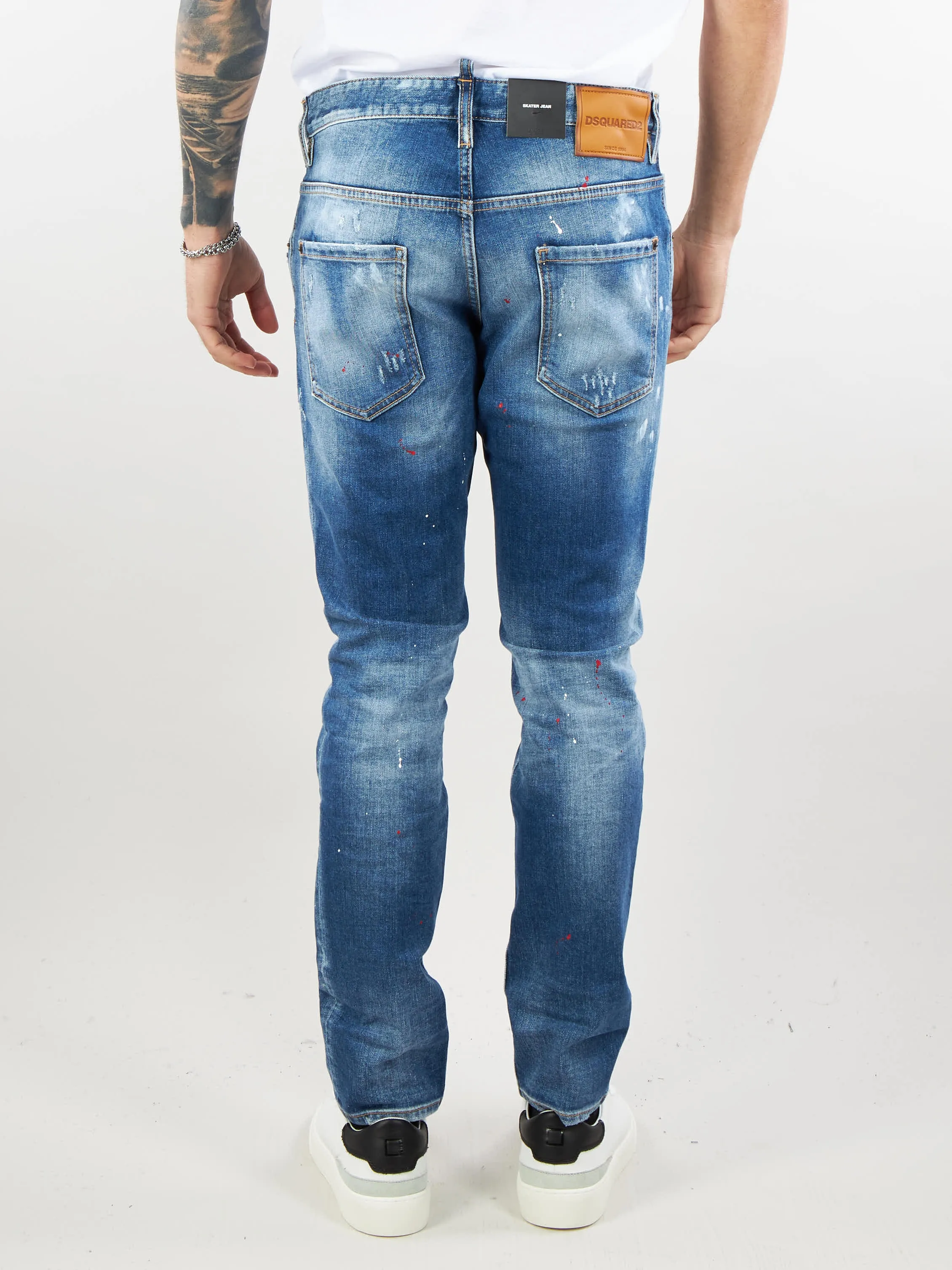 Jeans Medium Worn Out Booty Wash Skater Jeans Dsquared