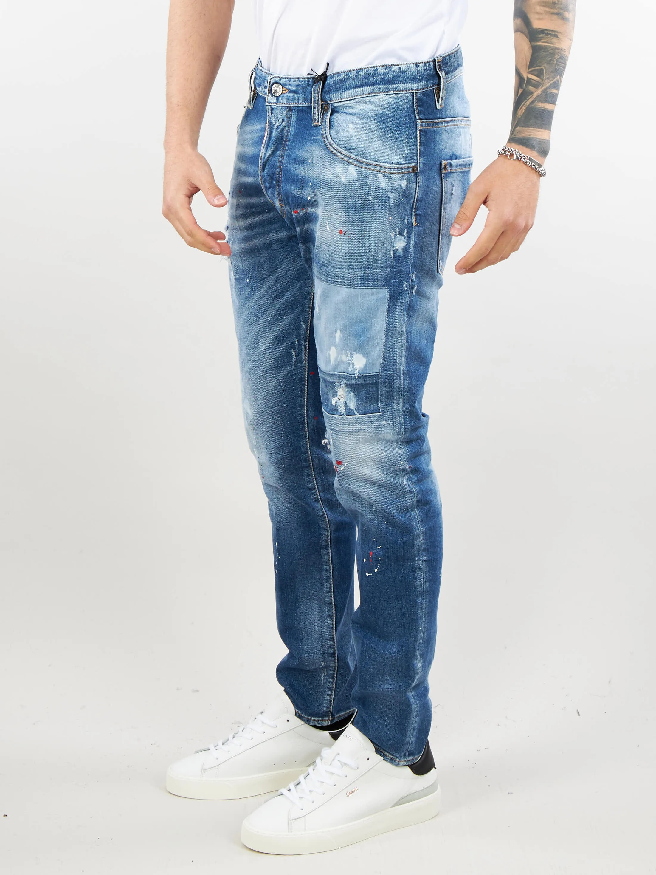 Jeans Medium Worn Out Booty Wash Skater Jeans Dsquared
