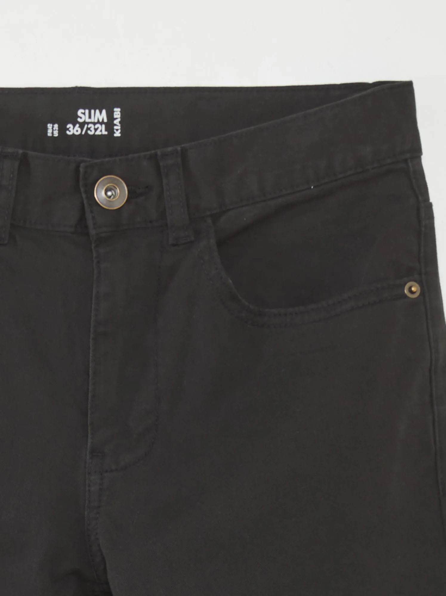 Jeans slim 5 tasche - L32 - NERO