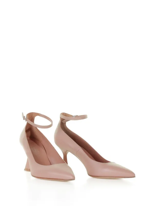 Jenna leather pumps with strap