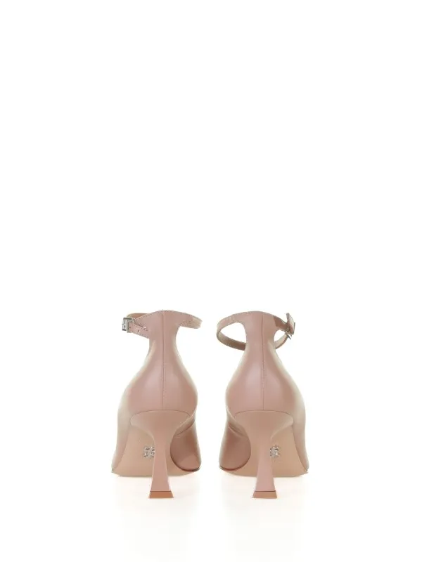 Jenna leather pumps with strap