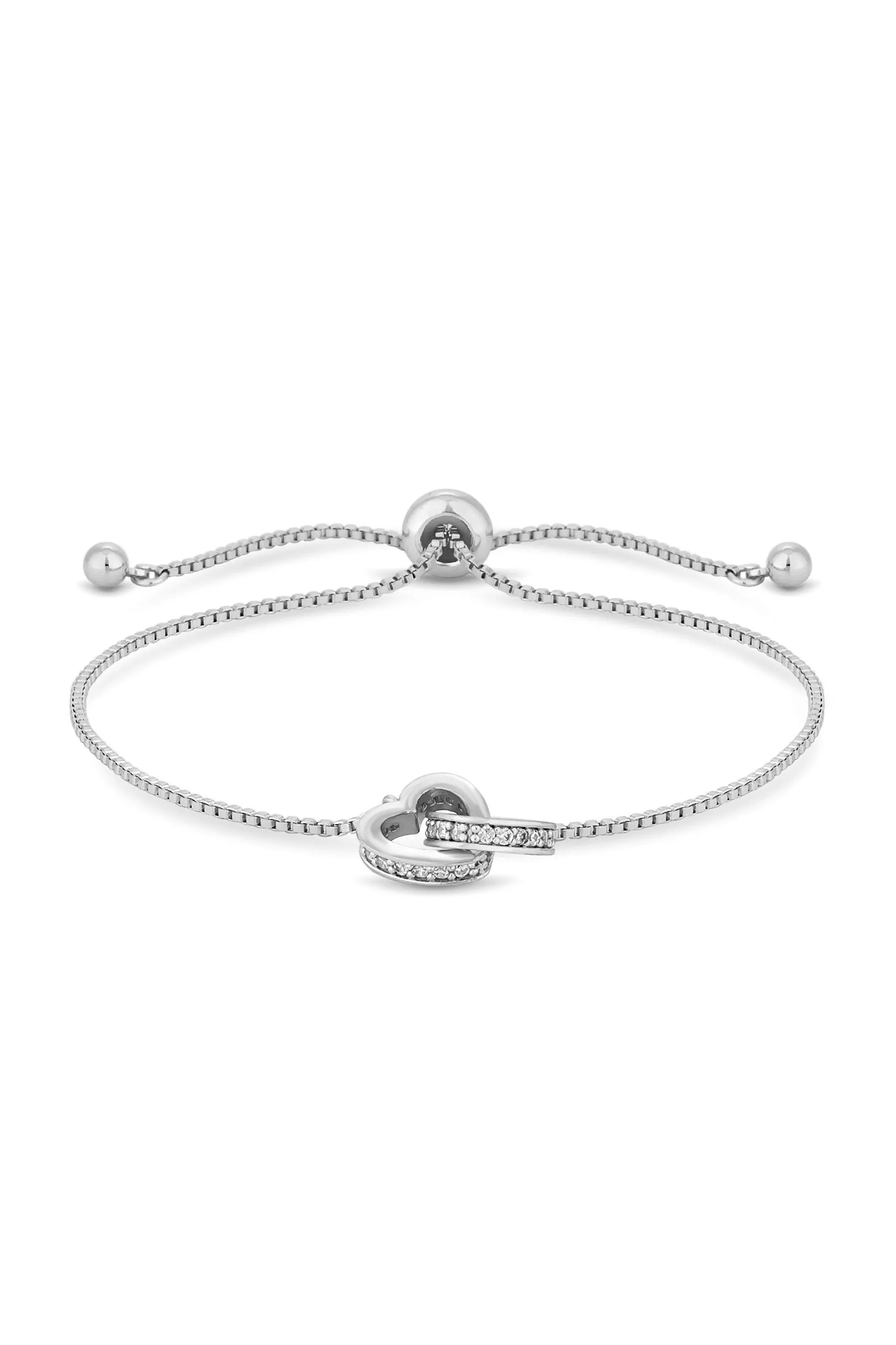 Jon Richard - Bracciale con cuore di cristallo