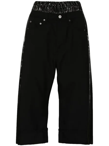 Junya watanabe pantaloni cropped a vita alta