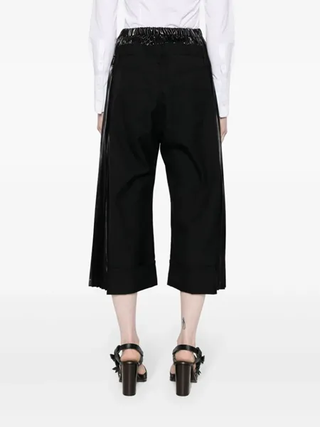 Junya watanabe pantaloni cropped a vita alta