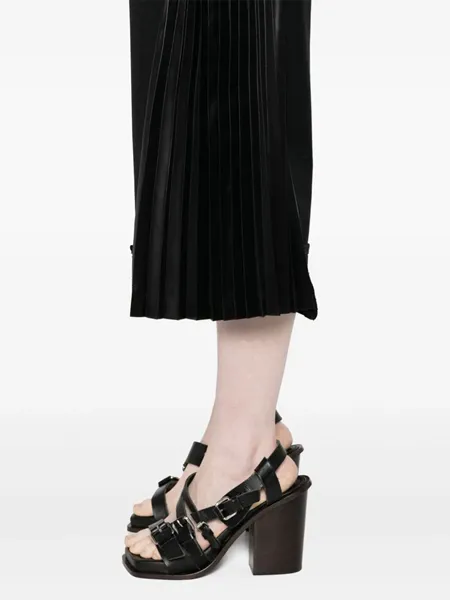 Junya watanabe pantaloni cropped a vita alta