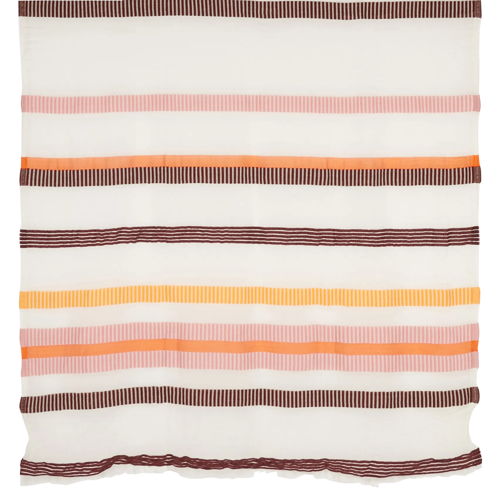  LA FEE MARABOUTEE   Foulard in misto cotone a righe | Arancione