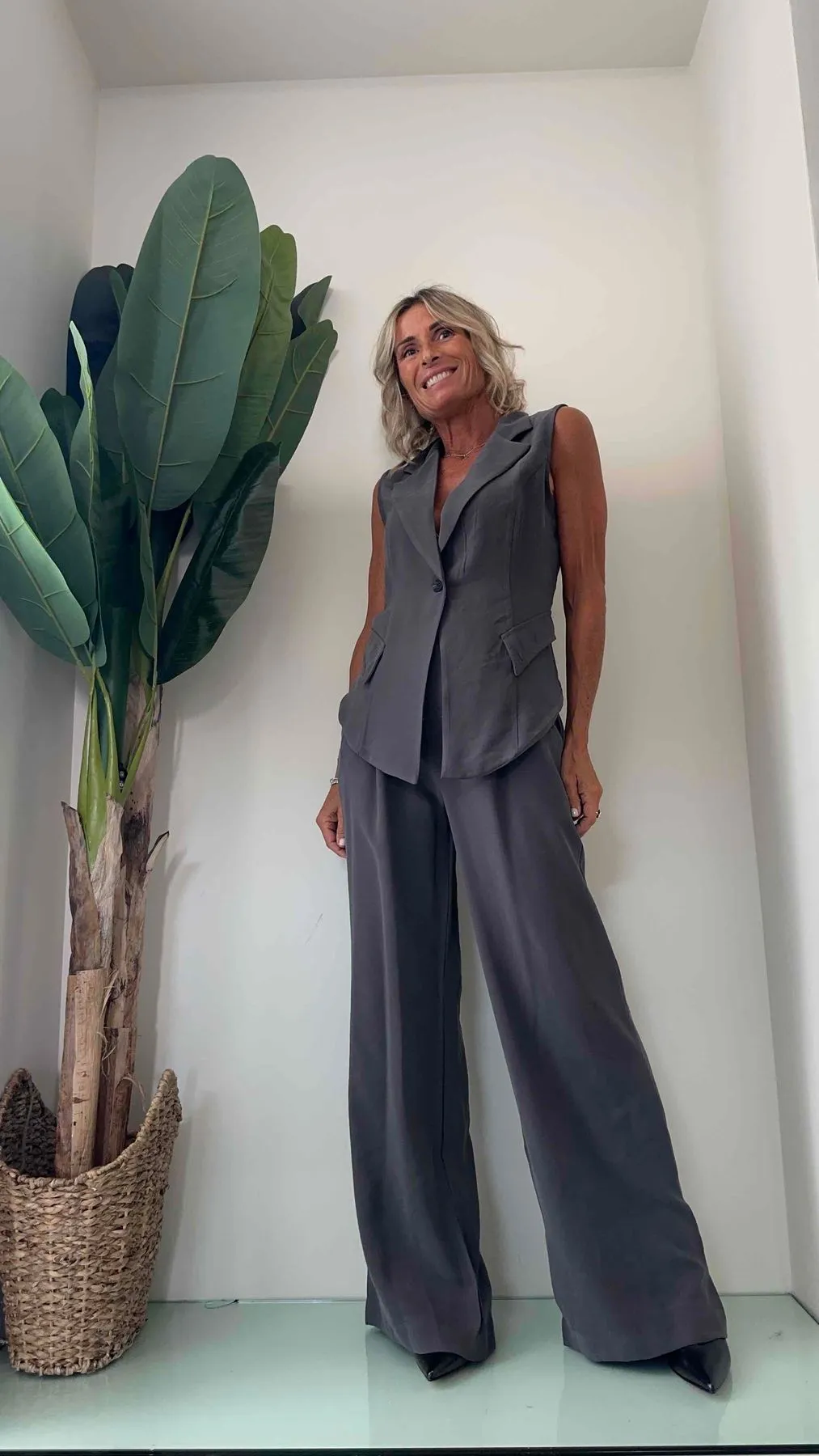 LALTERNATIVASTYLE - 1955P26 - GILET CUPRO PIU' LUNGO DAVANTI