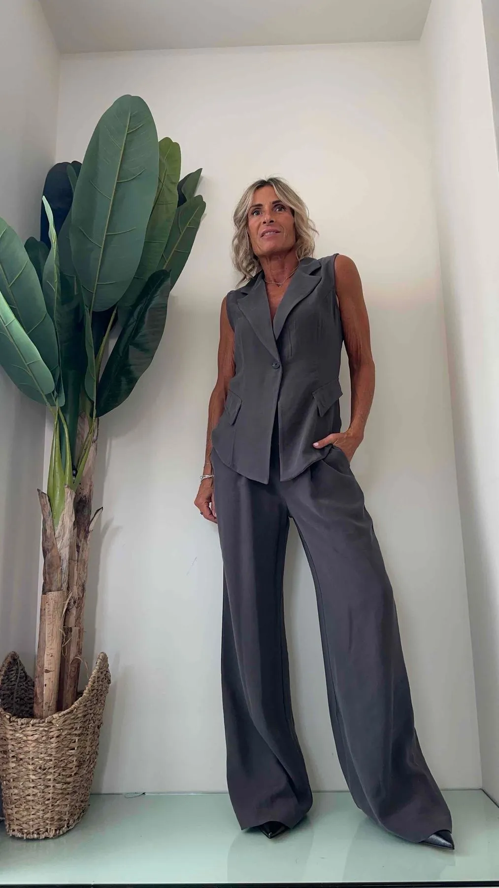 LALTERNATIVASTYLE - 1955P26 - GILET CUPRO PIU' LUNGO DAVANTI