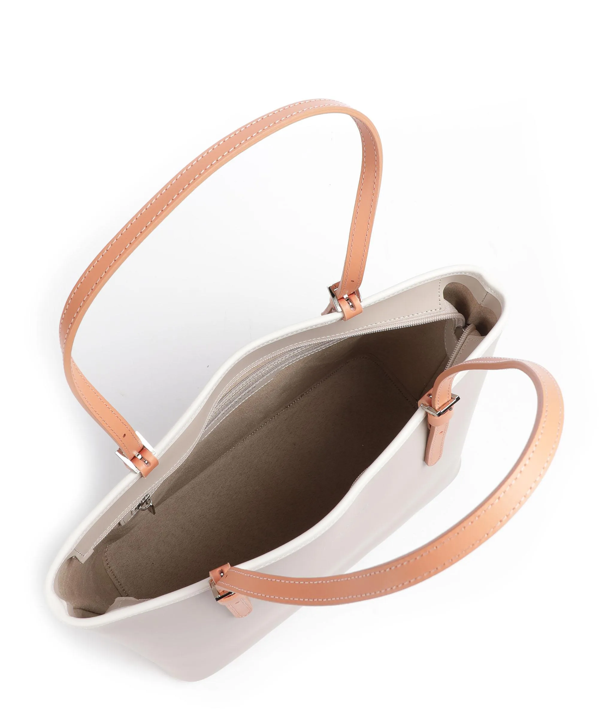  Lancaster Constance Borsa shopper pelle di vacchetta liscia beige  