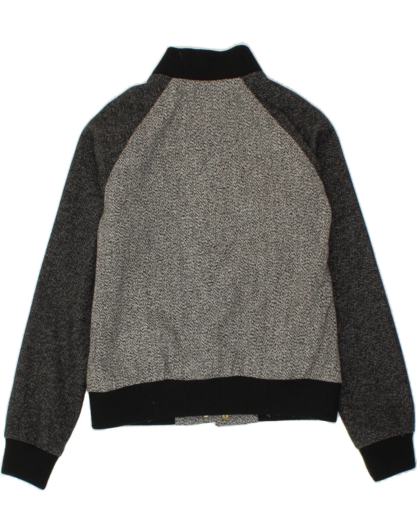 LEVI'S Womens Varsity Jacket UK 14 Medium Grey Colourblock Polyester