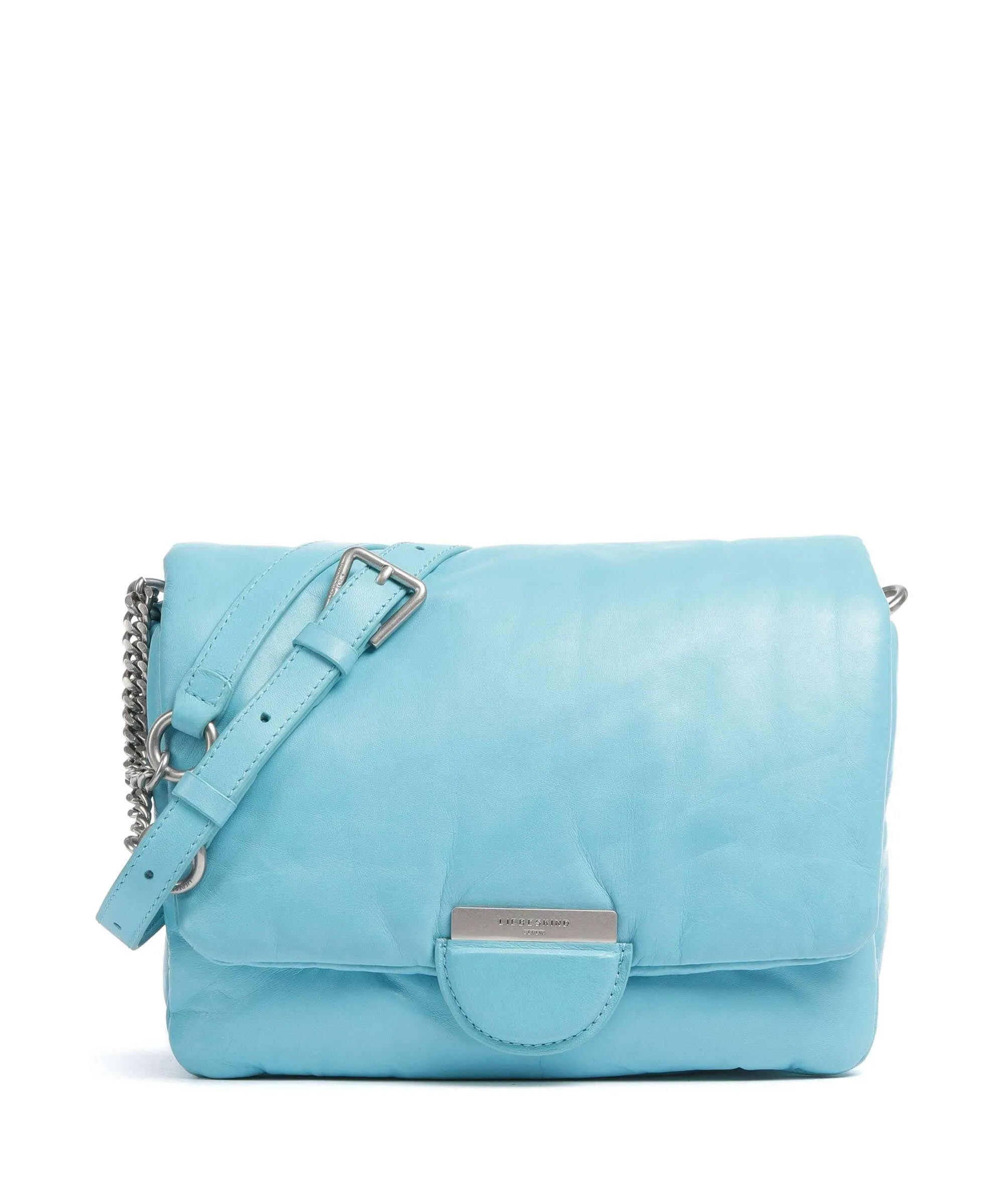  Liebeskind Helene Lamb Gstaad M Borsa a tracolla pelle a grana fine blu chiaro  