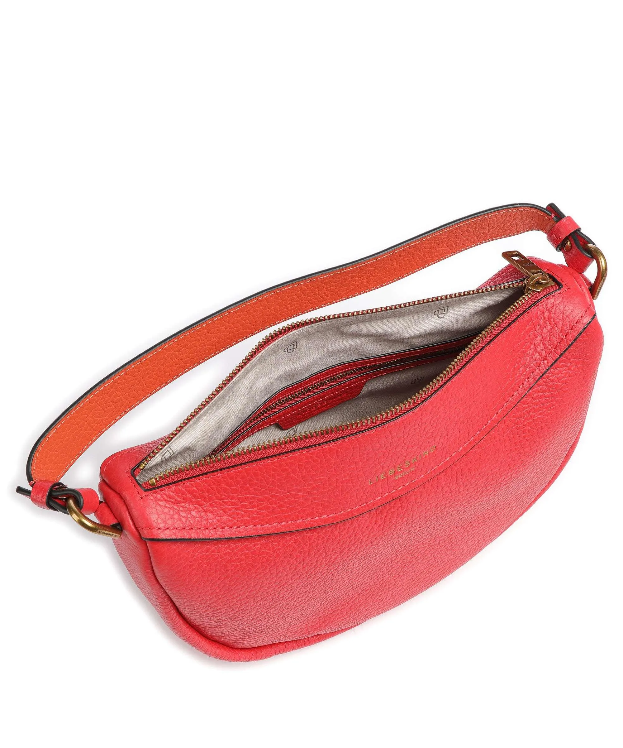  Liebeskind Melli Heavy Pebble S Borsa hobo pelle di vacchetta grana rosso  