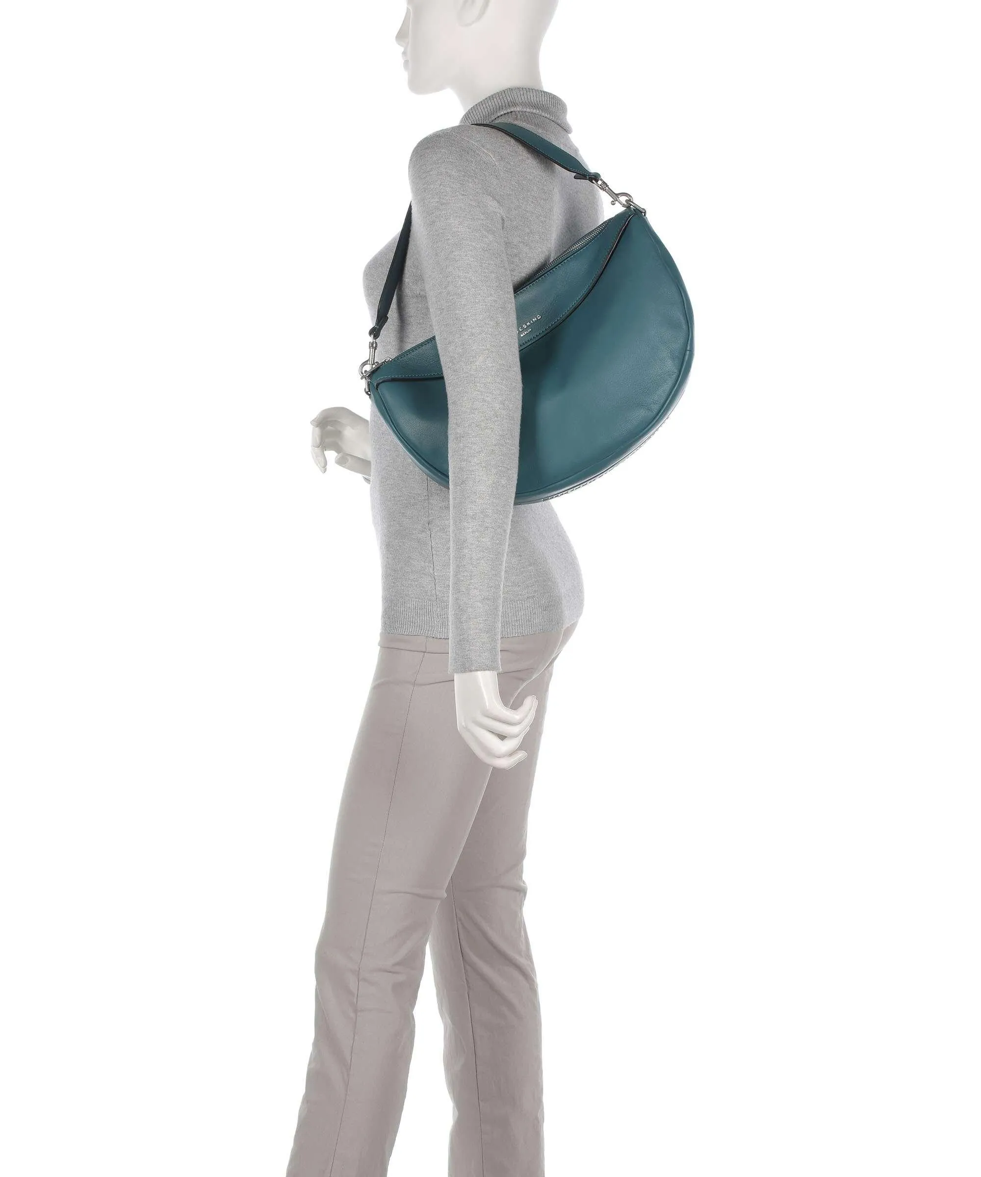  Liebeskind Melli Kodiaq Sheep M Borsa hobo pelle a grana fine petrol  
