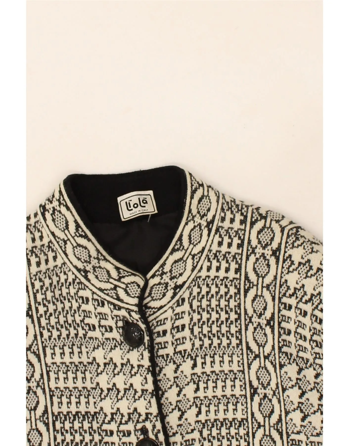 LIOLA Womens Abstract Pattern 5 Button Blazer Jacket UK 16 Large Grey