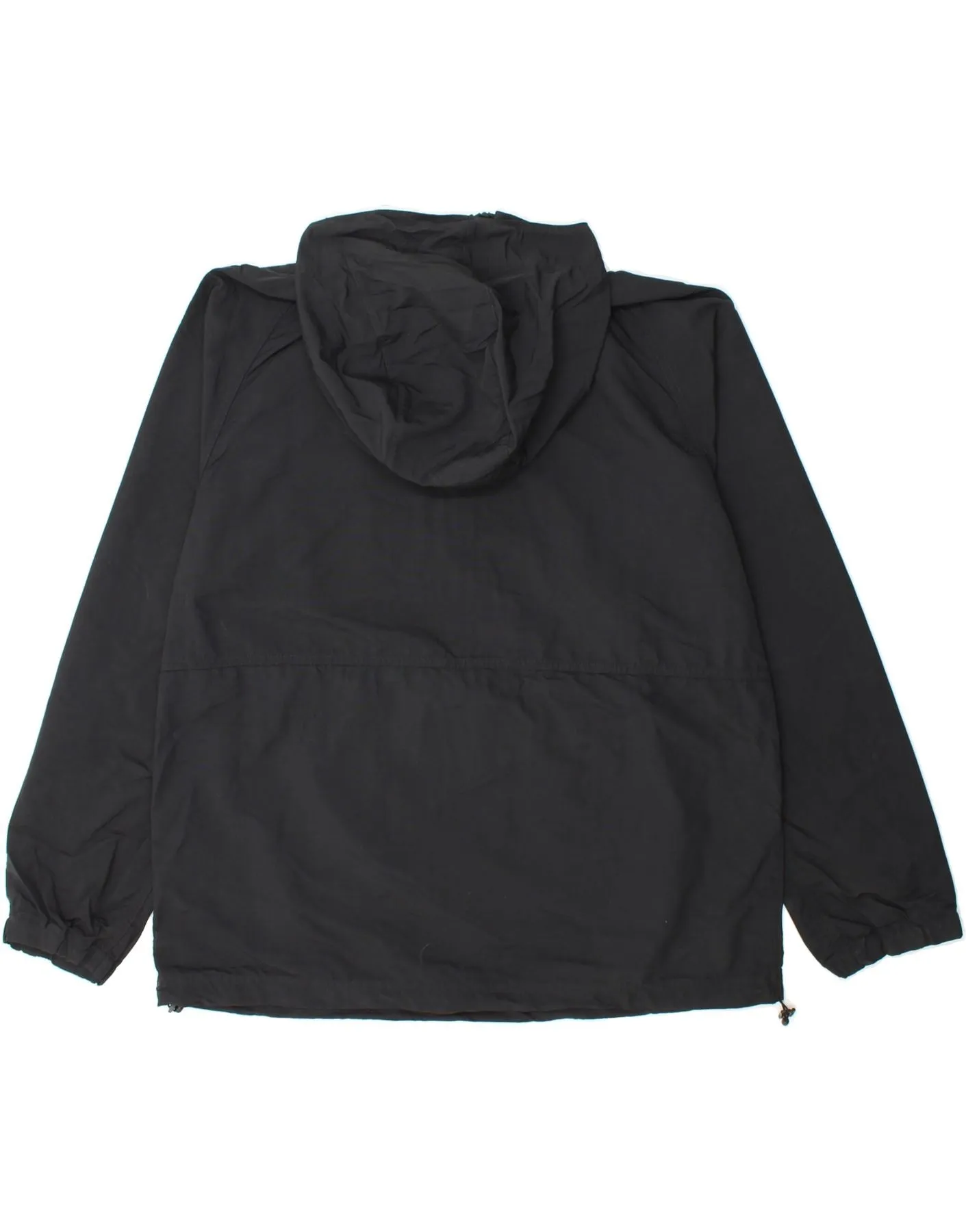 L.L.BEAN Mens Hooded Anorak Jacket UK 40 Large Black Nylon