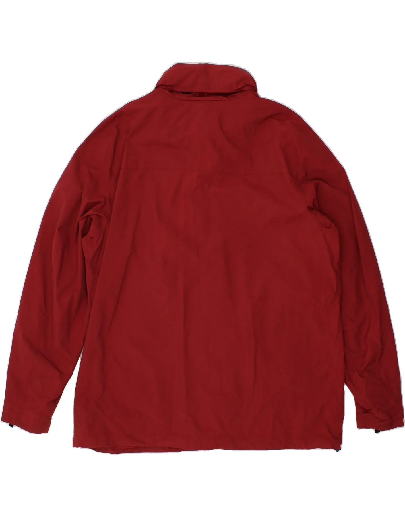 L.L.BEAN Mens Tall Rain Jacket UK 42 XL Burgundy Nylon