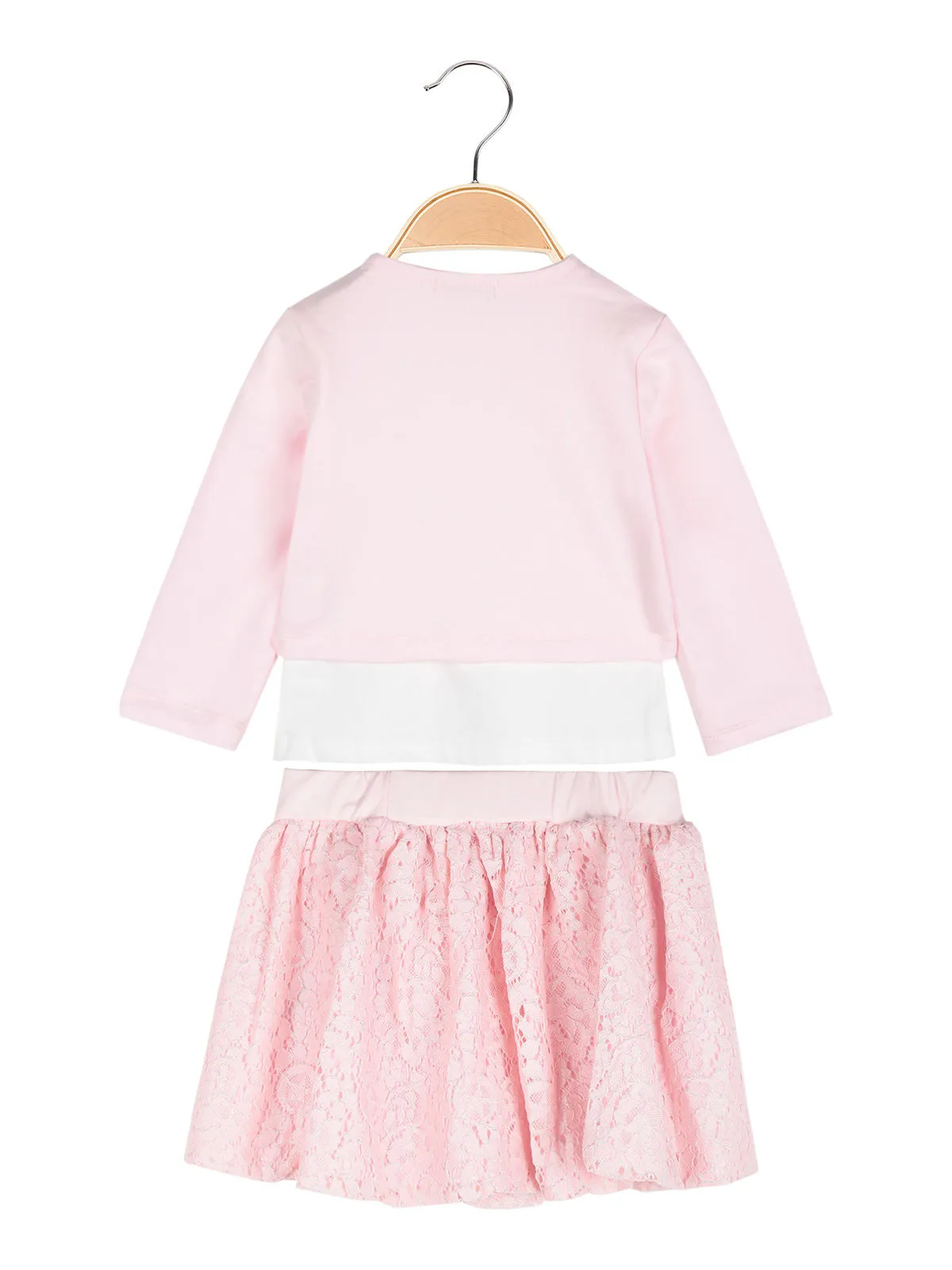 Lollitop Ensemble 3 pièces bébé fille avec jupe en dentelle