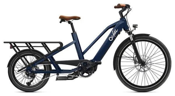 Longtail Electric Cargo Bike O2 Feel Equo Cargo Boost 3.1 Shimano Altus 9V 432 Wh 20/26'' Bleu Boréal  Pack Family