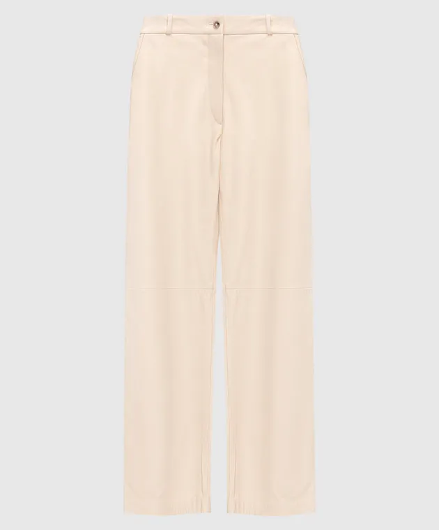 Lou Lou Studio Pantaloni in pelle beige Noro NORO