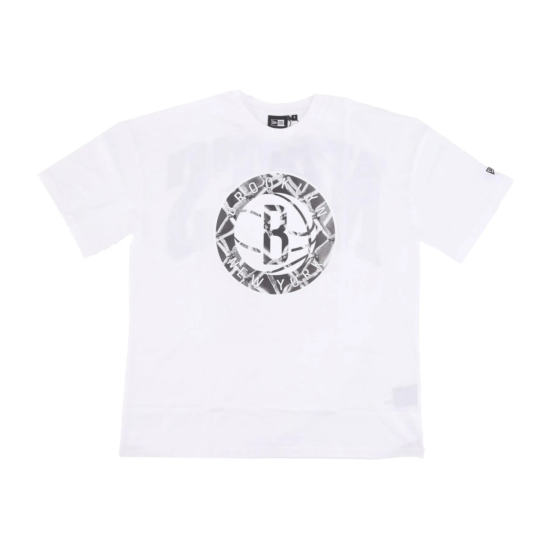 Maglietta Uomo Nba Infill Logo Os Tee Bronet White/black