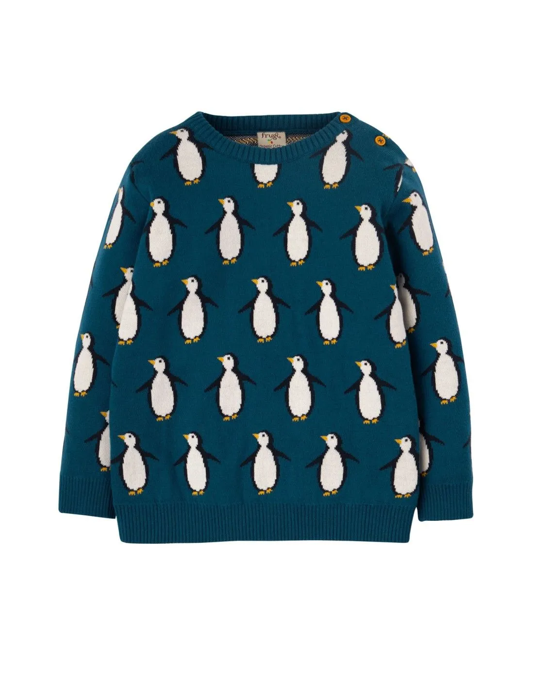 MAGLIONCINO BIMBI IN COTONE BIO "PINGUINI"