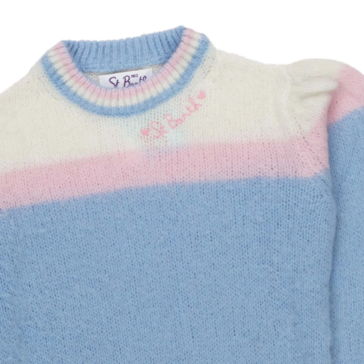 Maglione Alpaca Celeste Bambina E Teenager