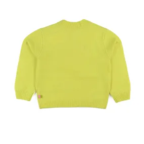 Maglione Billieblush Giallo Fluo E Multicolor