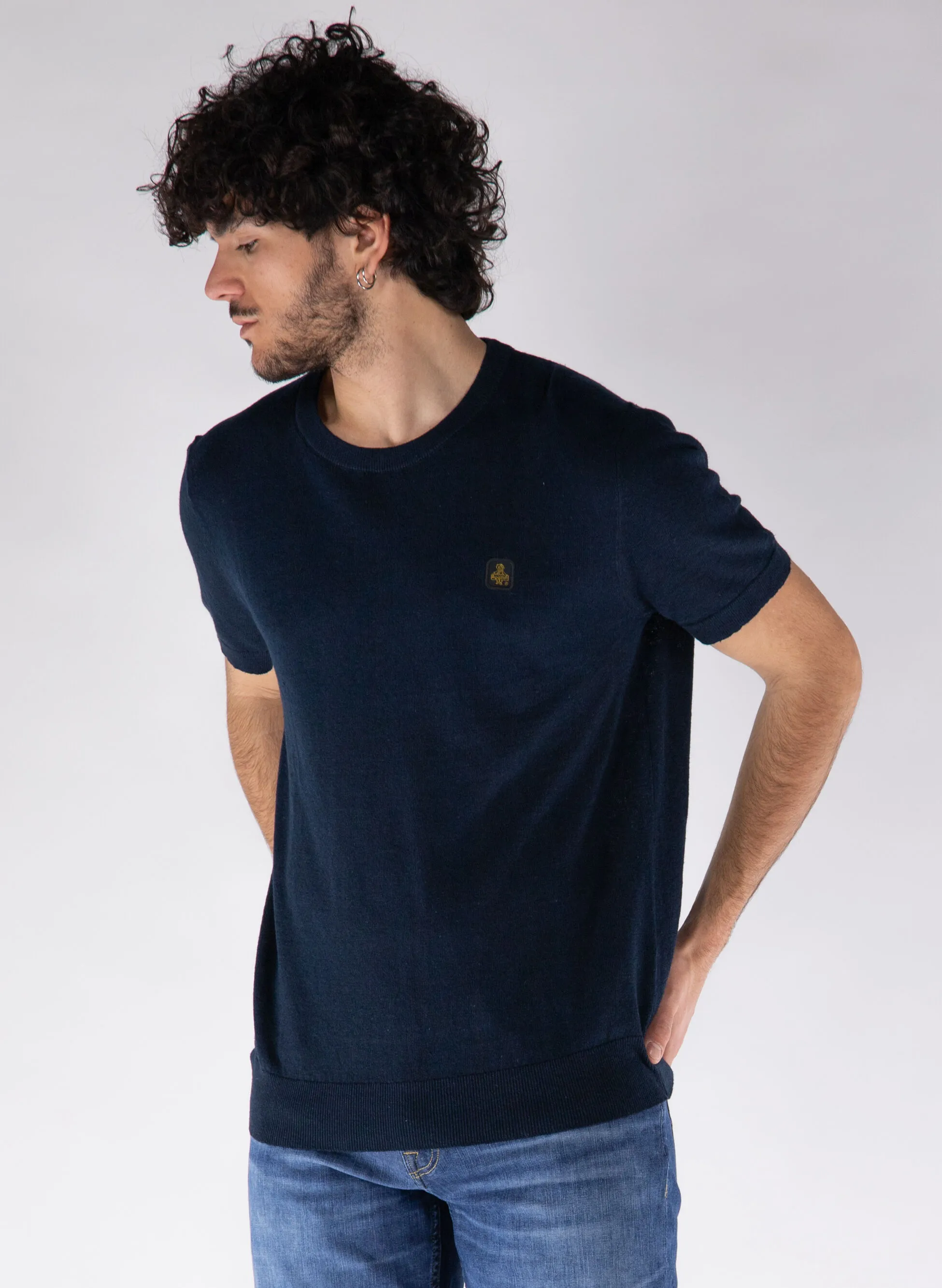 maglione maniche corte sea misto lino