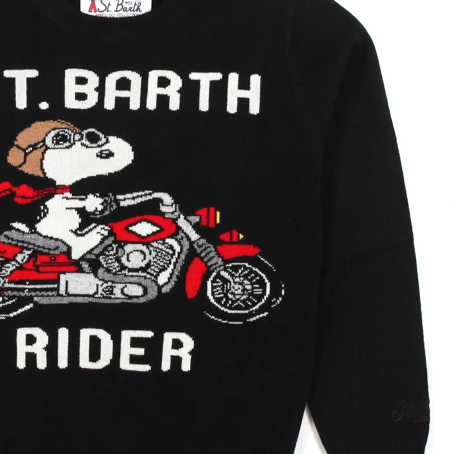 Maglione Snoopy Nero Bambino E Teen