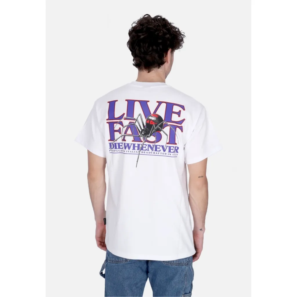 maglione uomo live fast tee WHITE