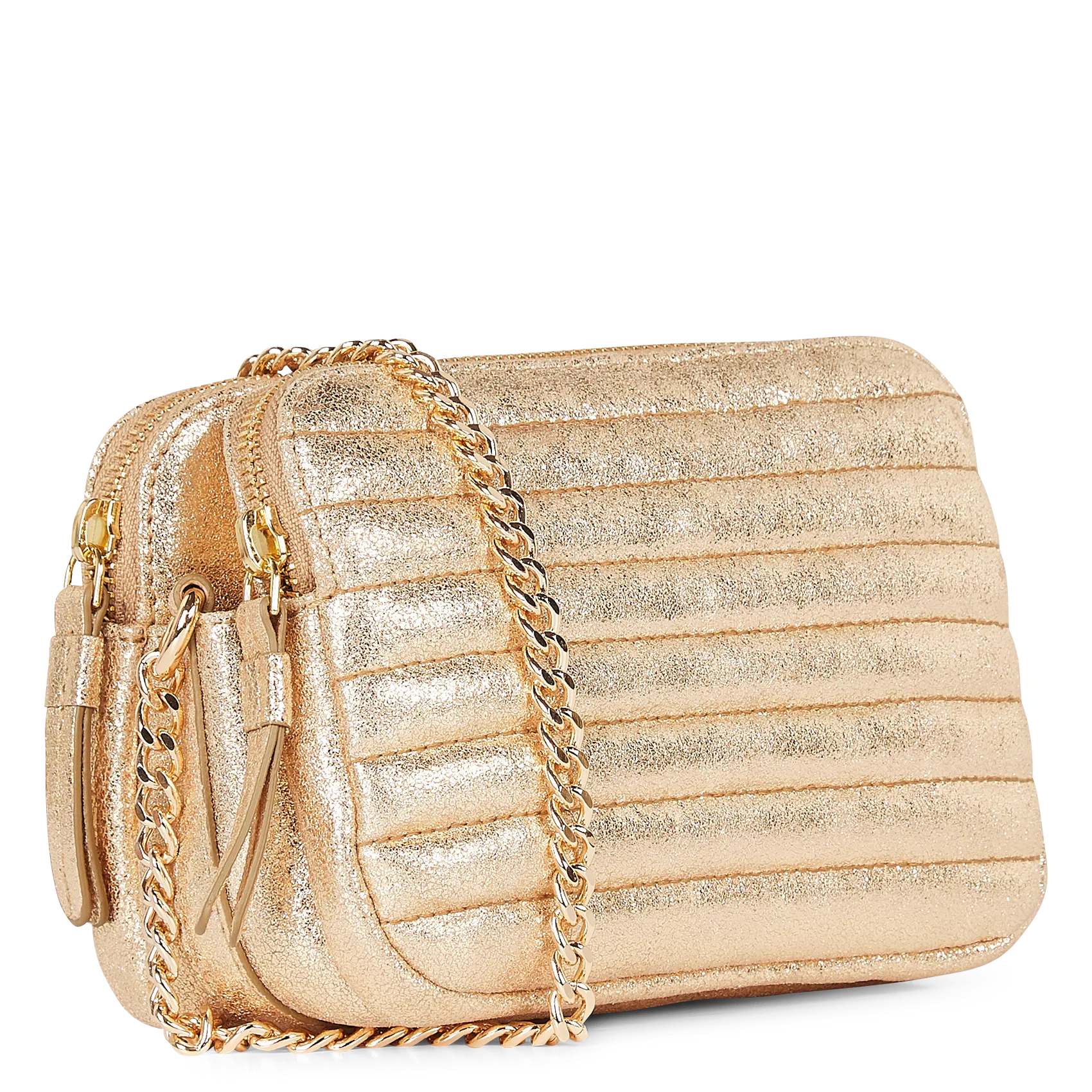  MAISON 123   FLAVIE MINI - Borsa a tracolla in pelle | Dorato