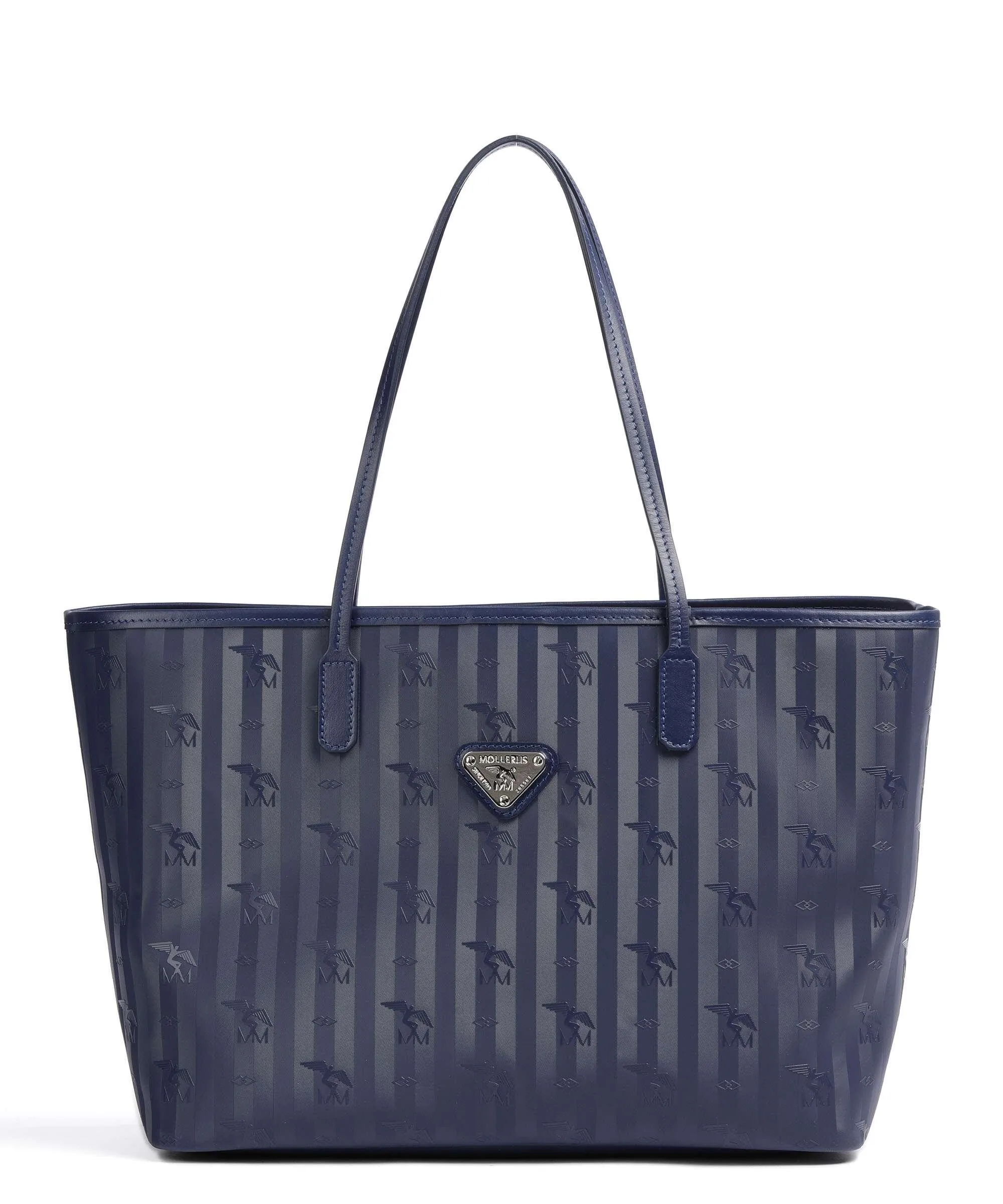  Maison Mollerus Vinerus Bern Borsa shopper tela blu scuro  