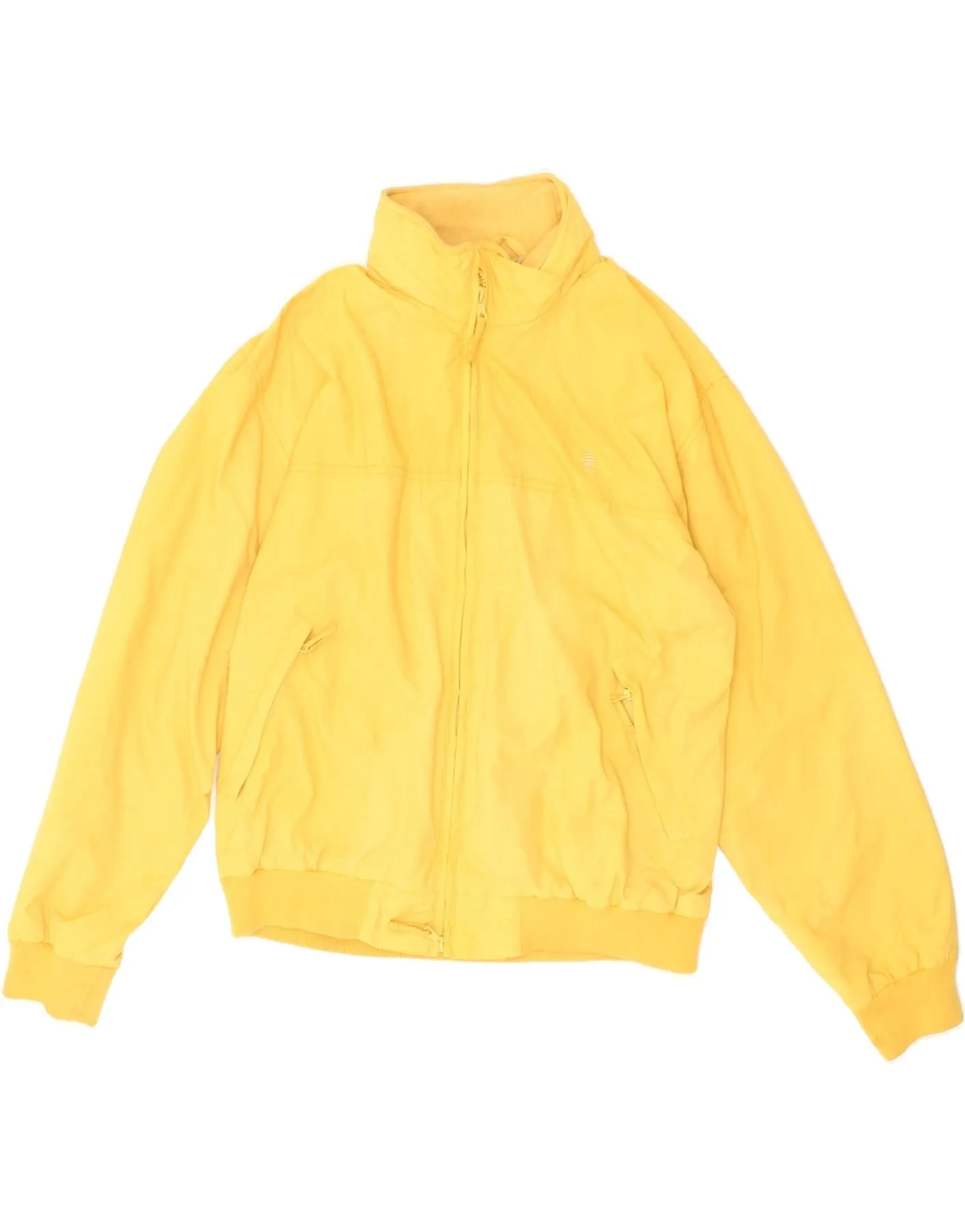 MARINA YACHTING Mens Bomber Jacket IT 48 Medium Yellow Polyamide