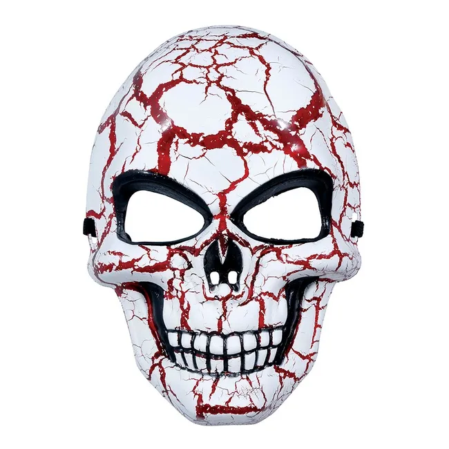 Maschera da teschio screpolata rossa