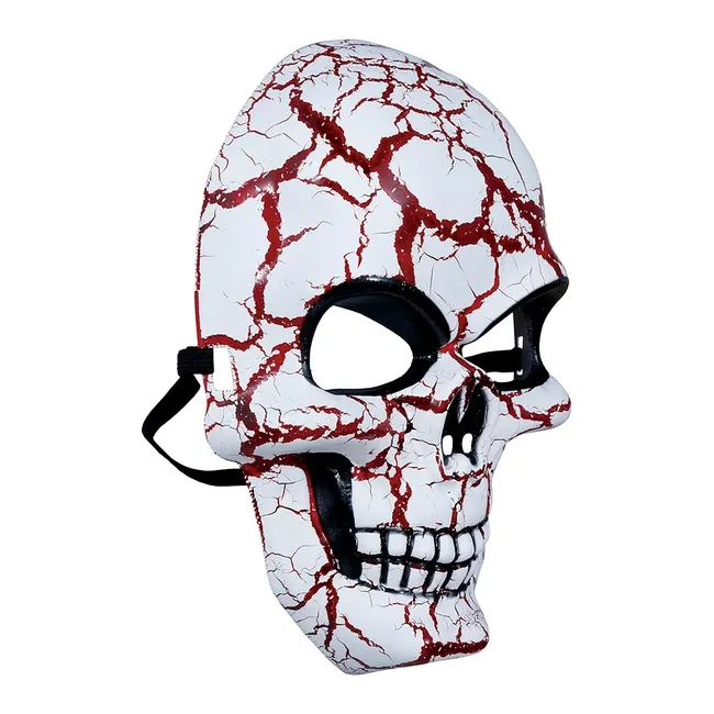 Maschera da teschio screpolata rossa