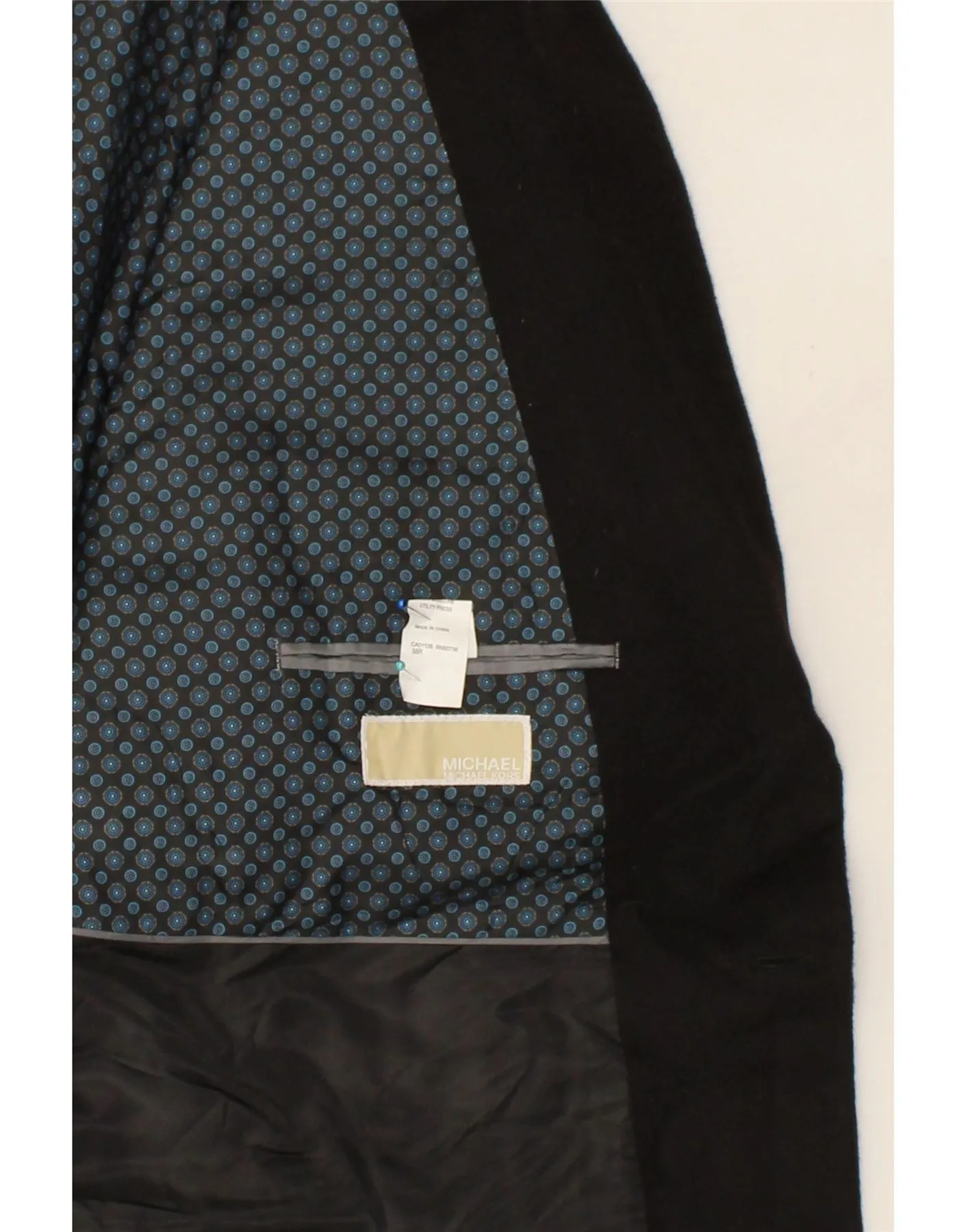 MICHAEL KORS Mens 2 Button Blazer Jacket IT 58 4XL Black Camelhair