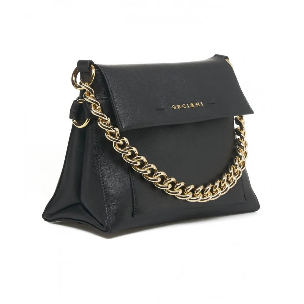 Mini borsa con tracolla a catena nero