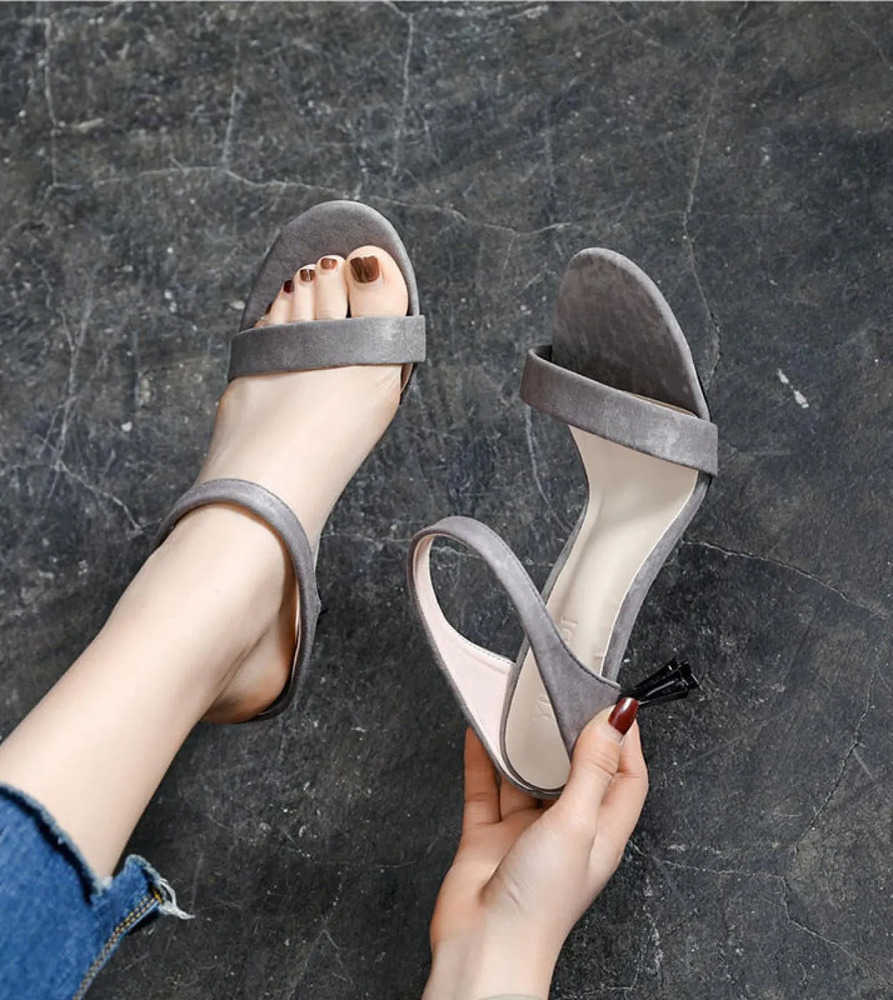 Mocassini da donna Moda estiva Tacchi alti Sandali Scivoli Donna Zeppe Calzature 2022 Infradito da spiaggia femminile Scarpe 34